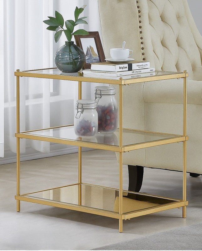 Gold Metal Side Table
