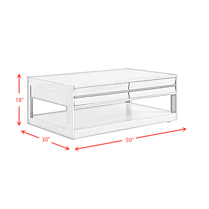 Gordon Rectangular Coffee Table In Grey