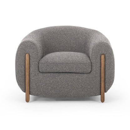 Grace Grey Boucle Arm Chair (96cm)