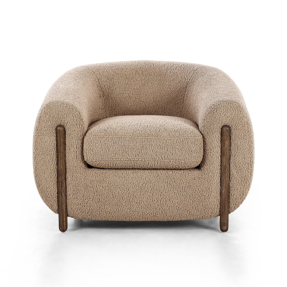 Grace Oat Boucle Arm Chair (96cm)