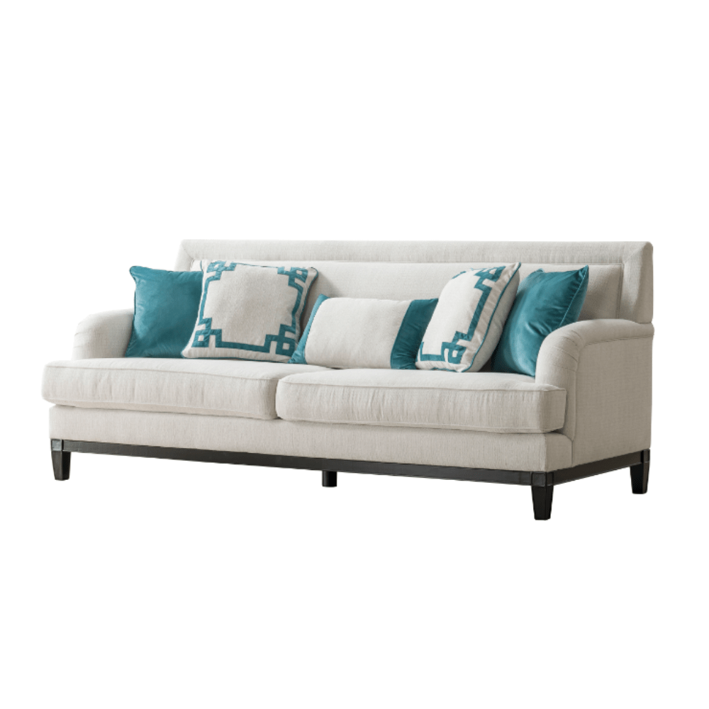 Greek Key Off White Sofa