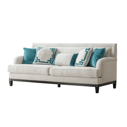 Greek Key Off White Sofa