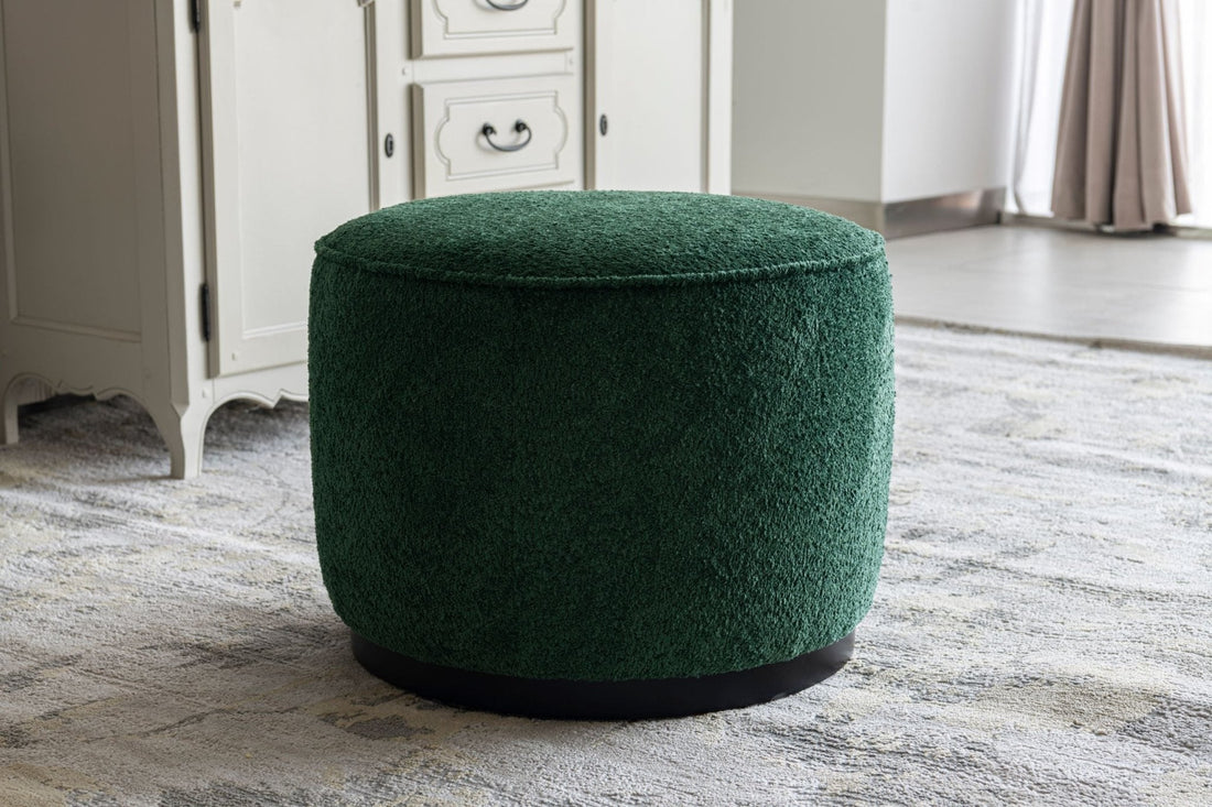 Green Boucle Ottoman W55.5xH44cm