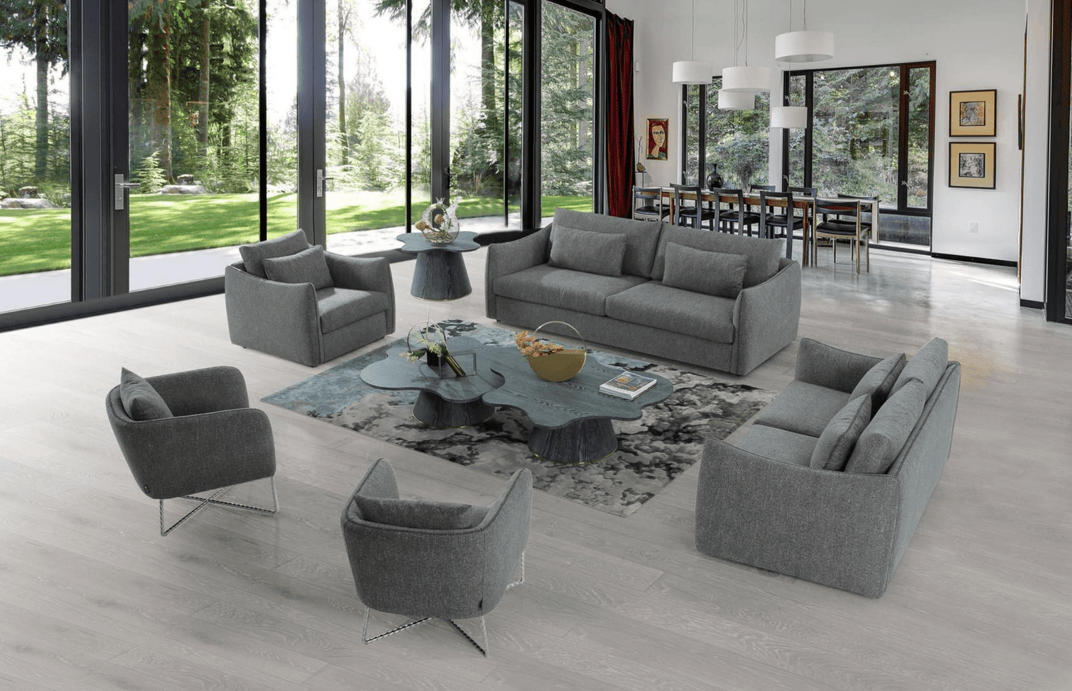 Grey Block Chair