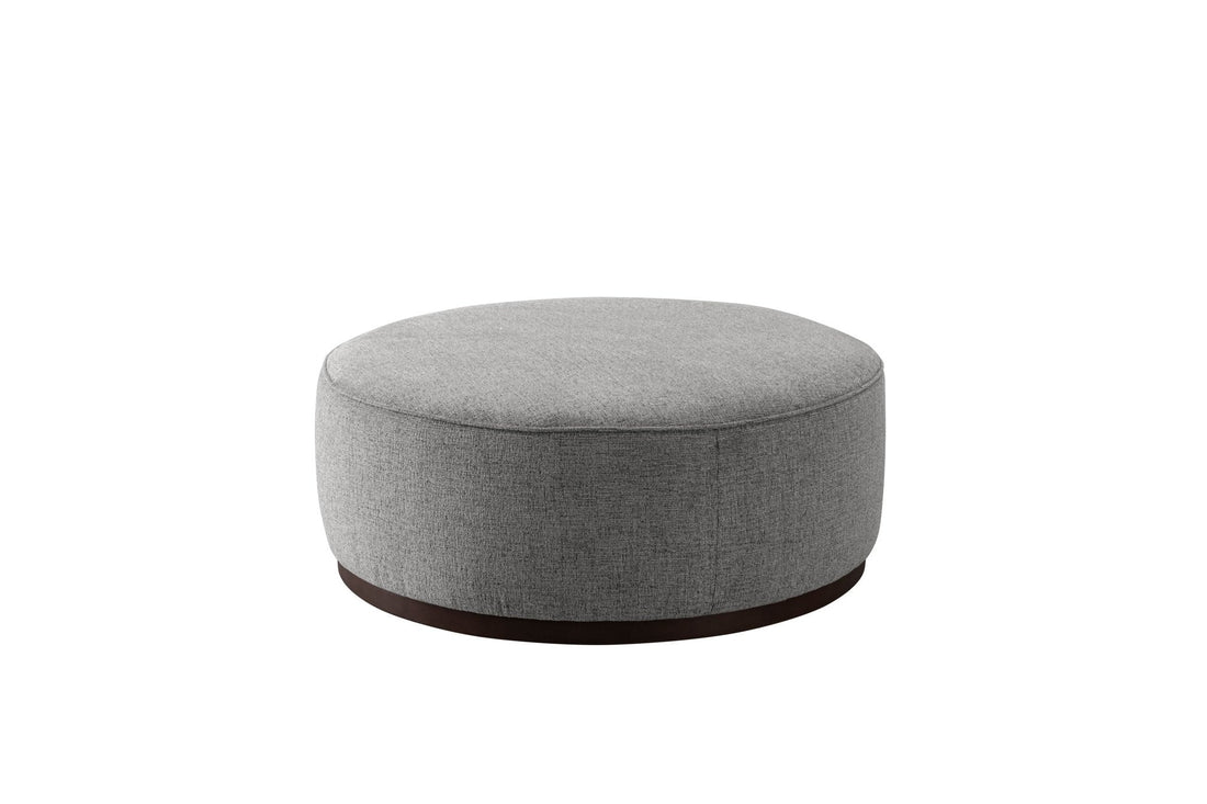 Grey Linen Ottoman W91xH36cm