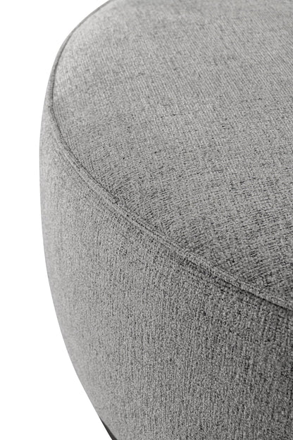 Grey Linen Ottoman W91xH36cm