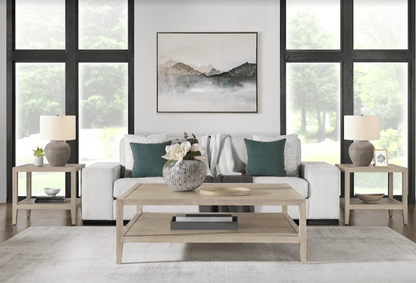 Brown Oak Wood Side Table