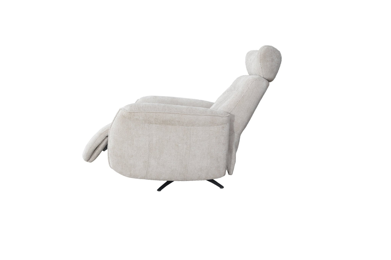 Grey Polyester Manual Recliner