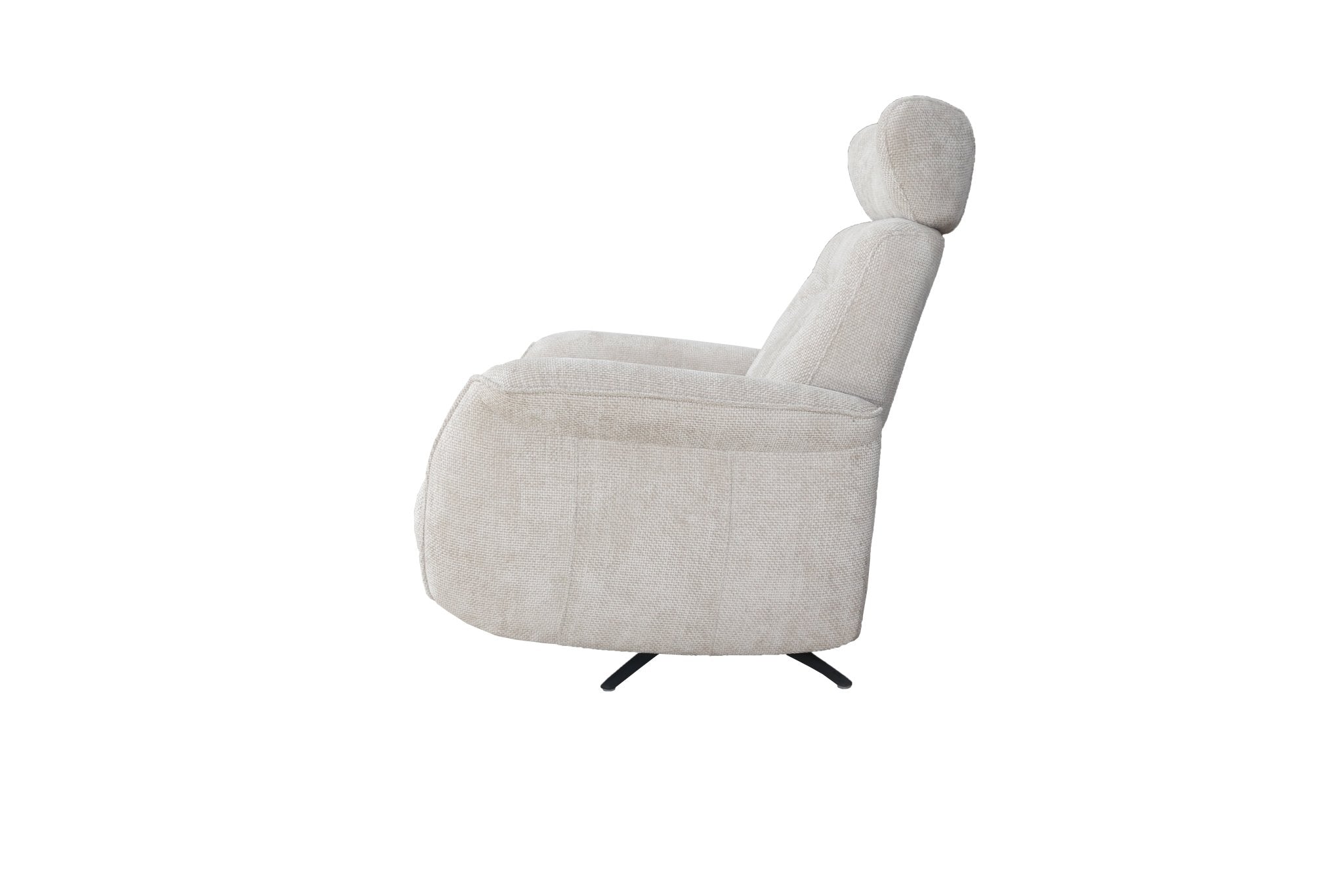 Grey Polyester Manual Recliner