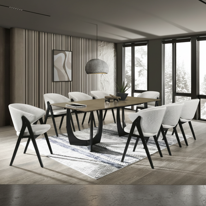 Hana Antique Oak Dining Table Set
