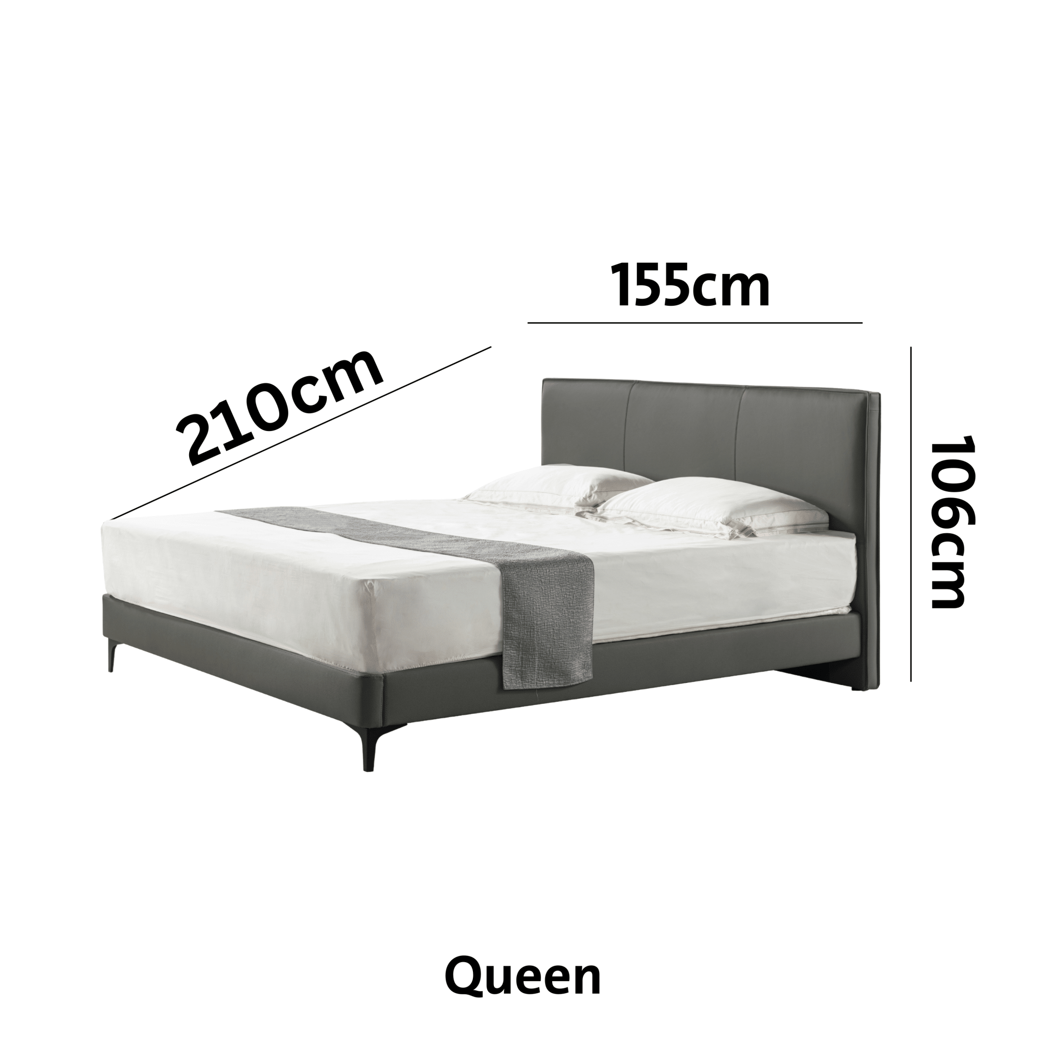 Starlit Sleeper Grey King Bed x W196