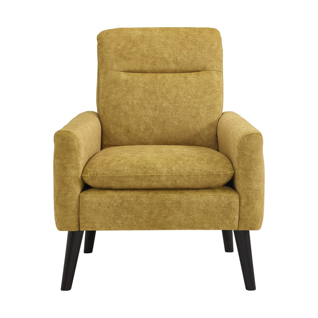Hawk Accent Arm Chair with Memory foam in Radiance Yellow and Espresso