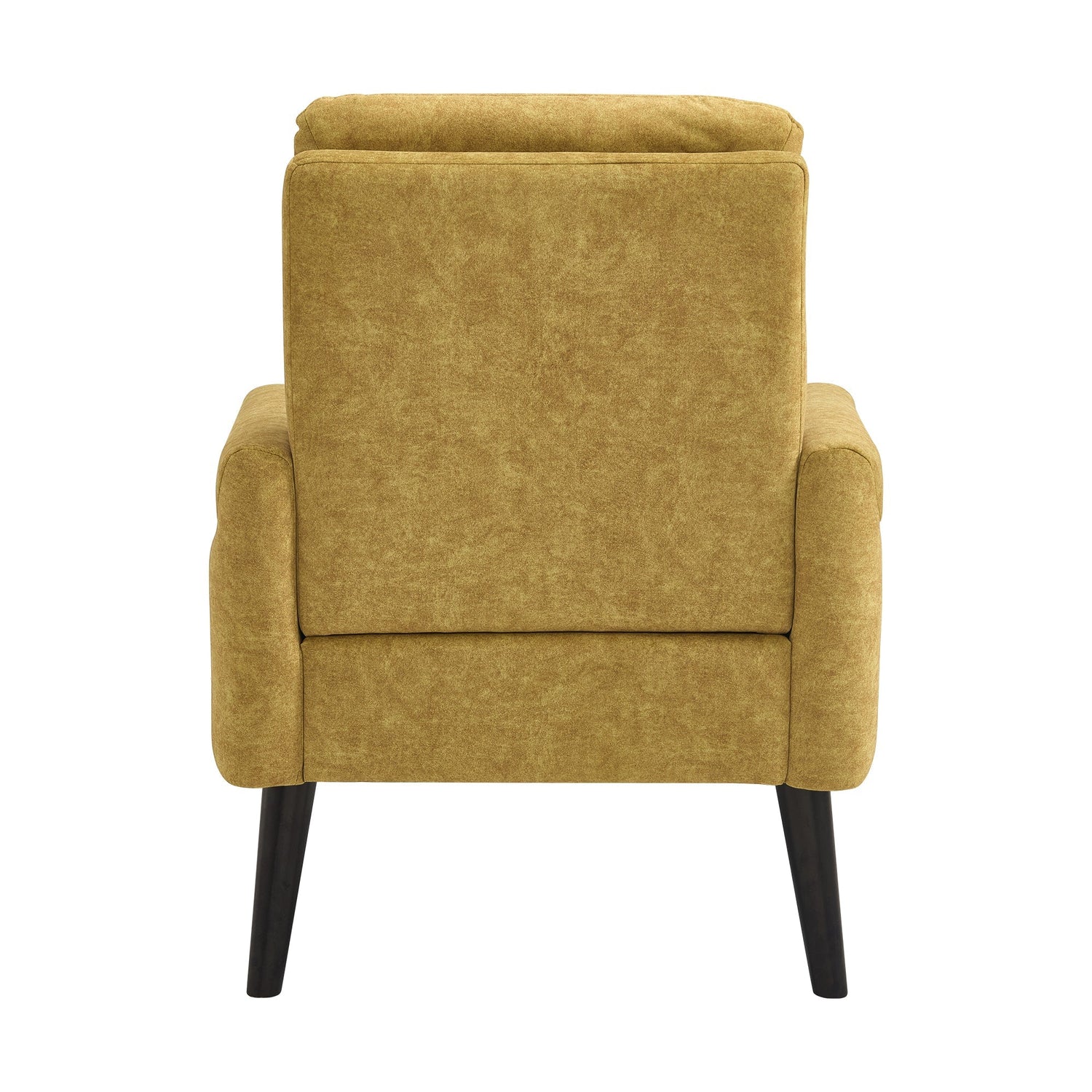Hawk Accent Arm Chair with Memory foam in Radiance Yellow and Espresso
