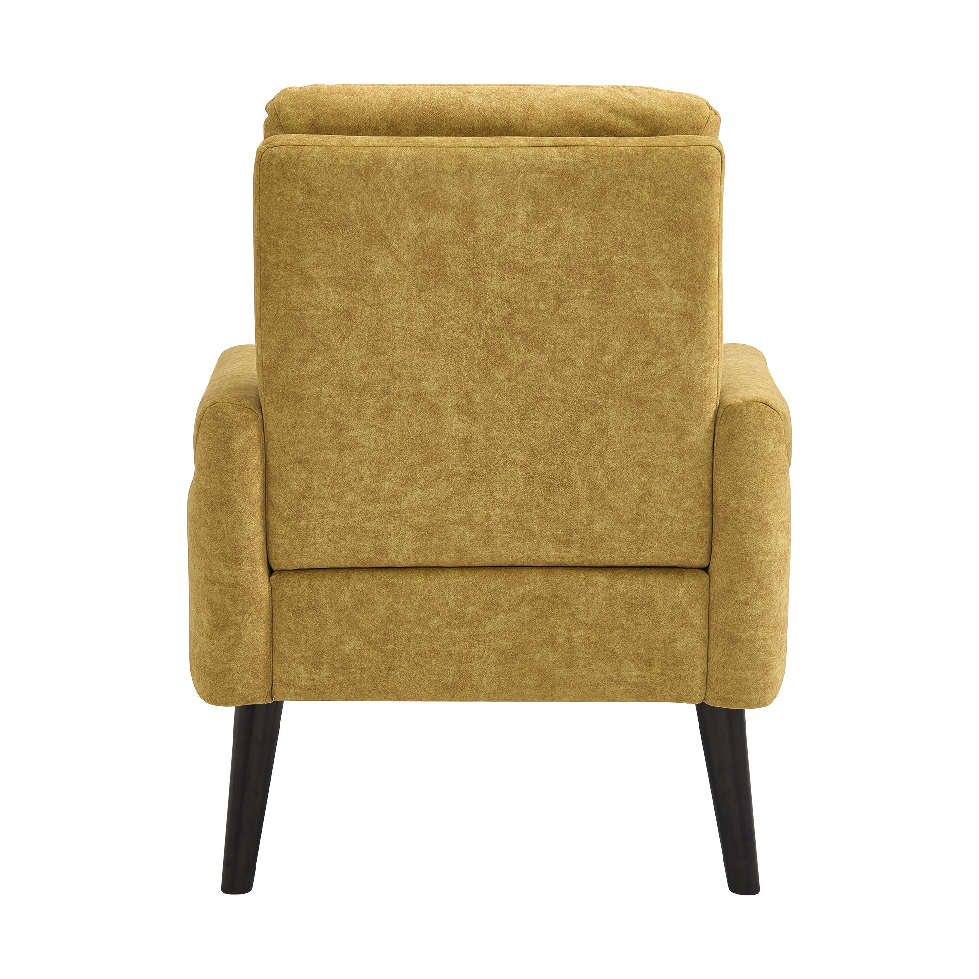 Hawk Accent Arm Chair with Memory foam in Radiance Yellow and Espresso
