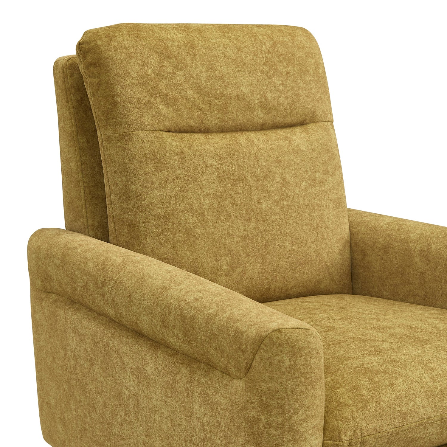 Hawk Accent Arm Chair with Memory foam in Radiance Yellow and Espresso