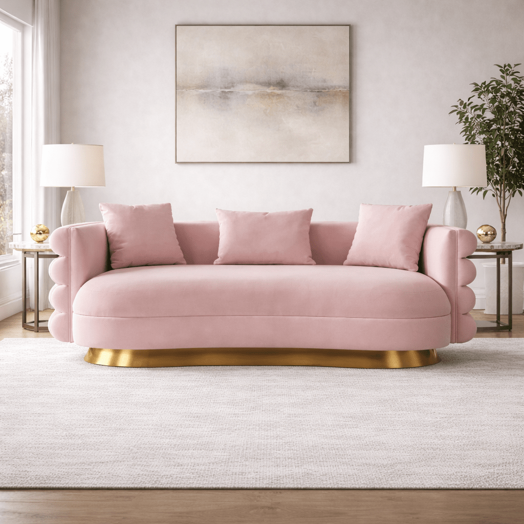 Huda Pink Sofa