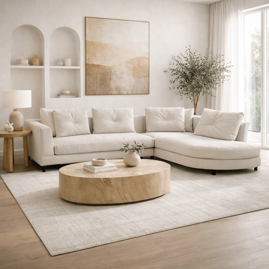 Hussah Beige Sectional