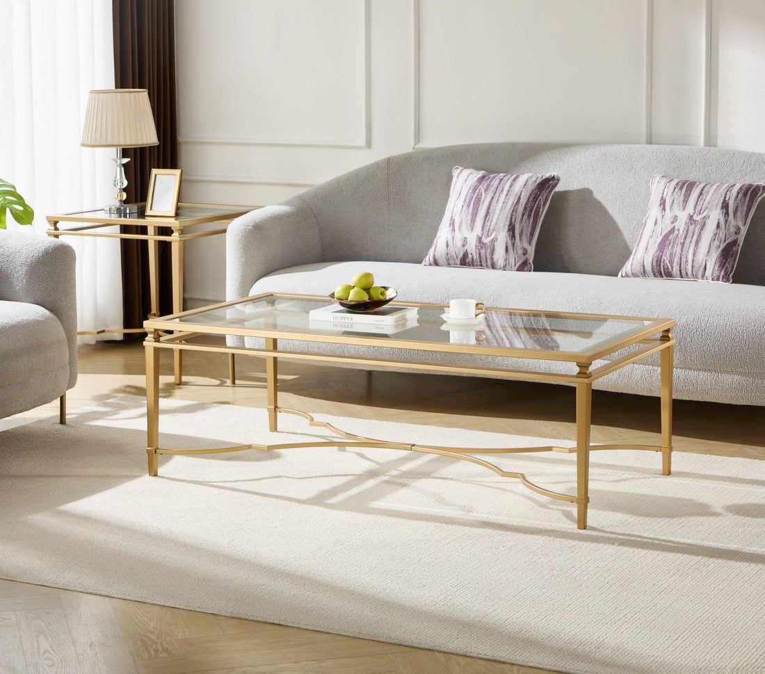 Imperium RECT Glass COCKTAIL TABLE Gold