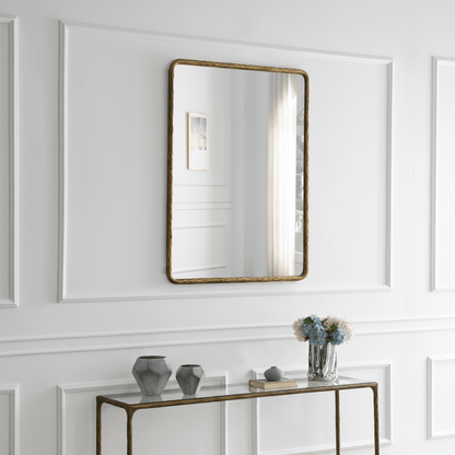 iron mirror- Gold MEDIUM Mirror