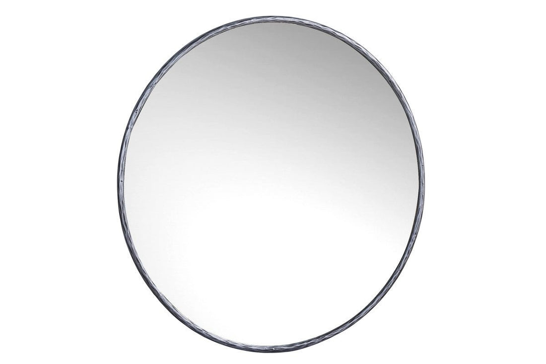iron Round mirror- Gold-Larg