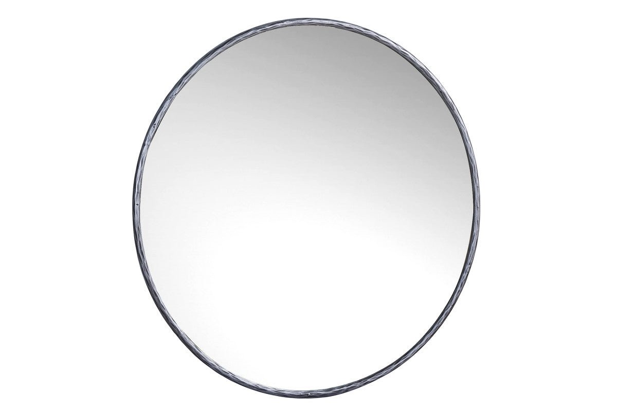 iron Round mirror- Gold-Larg