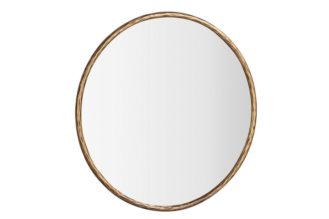 iron Round mirror- Silver -MEDIUM