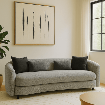 Jamie Grey Boucle Sofa (232cm)