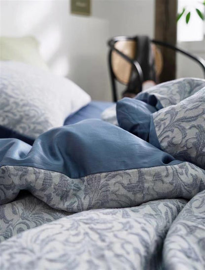 Jaqcuard Floral Weave Grey Bedding Set-KING