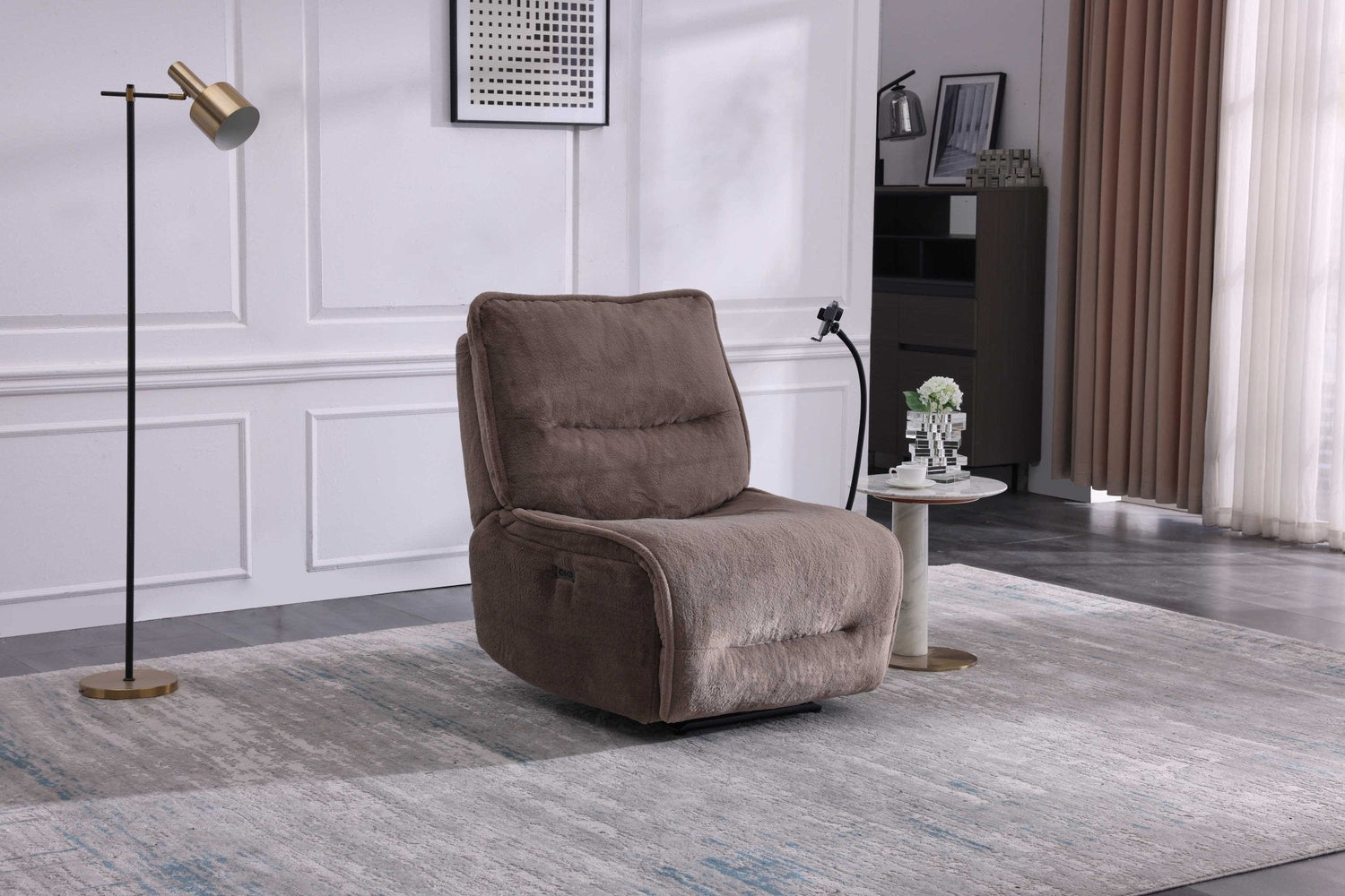 Jay Brown Swivel Power Recliner WC