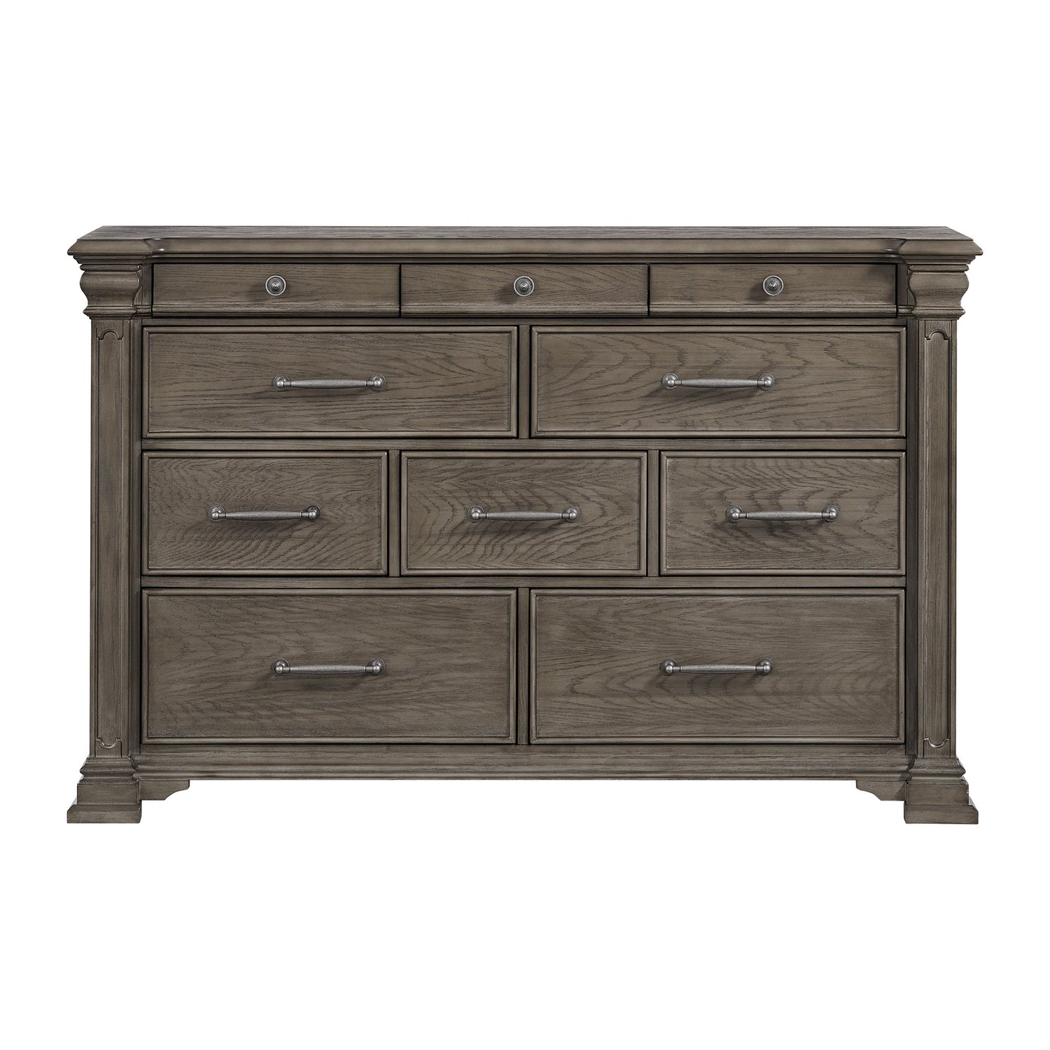 Kings Court 10-Drawer Dresser in Grey