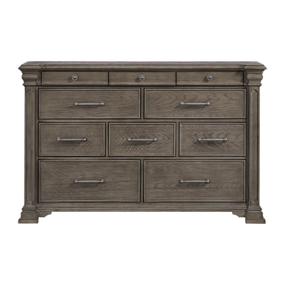 Kings Court 10-Drawer Dresser in Grey