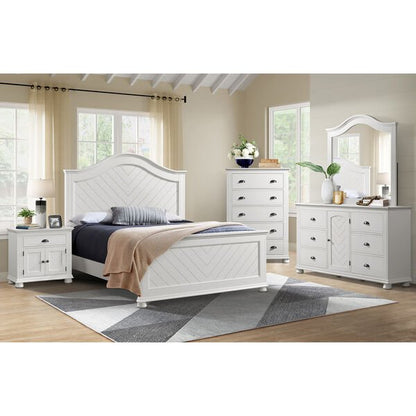 Kona 1-Drawer Nightstand in White