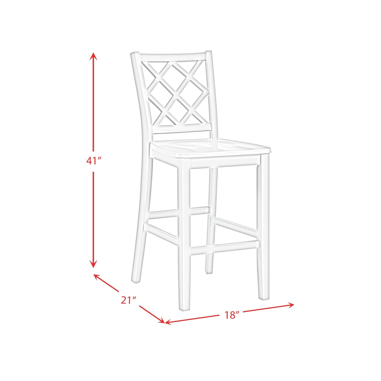 Kona Lattice Back Counter Side Chair in Grey (2 Per Carton)