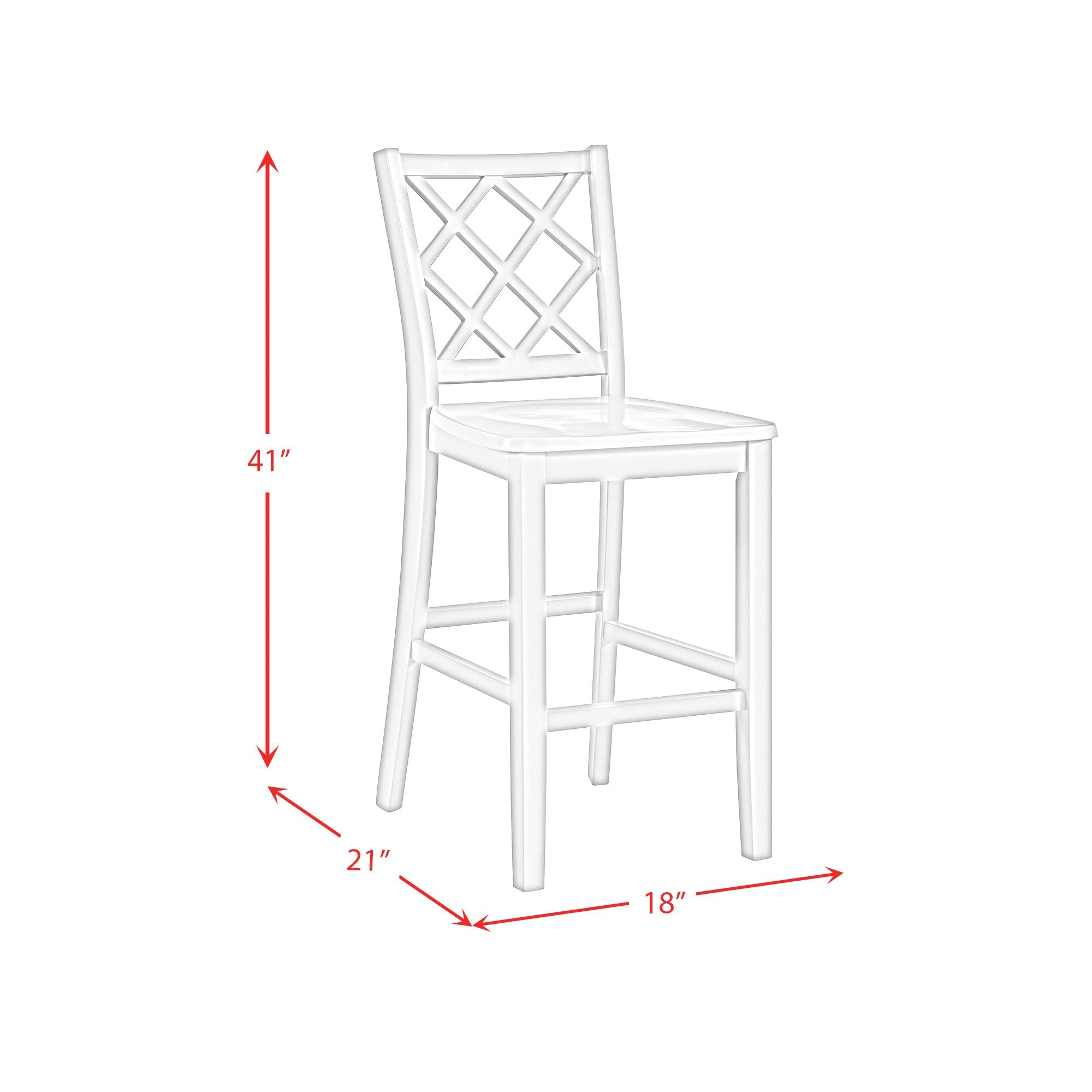 Kona Lattice Back Counter Side Chair in Grey (2 Per Carton)