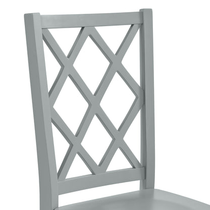Kona Lattice Back Counter Side Chair in Grey (2 Per Carton)