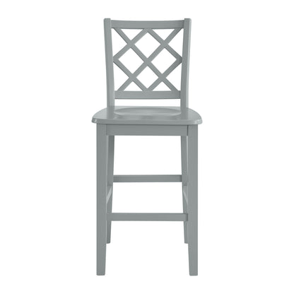 Kona Lattice Back Counter Side Chair in Grey (2 Per Carton)