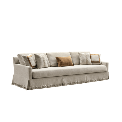 Lamia Beige 5 Seater Sofa (304cm)