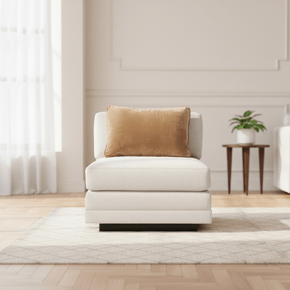 Layal Chic Gold Armless Chair