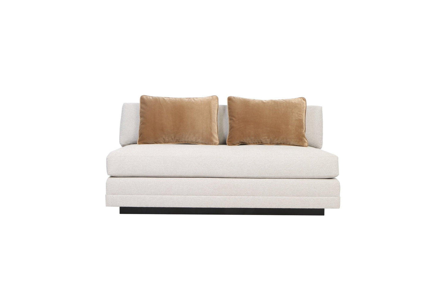 Layal Chic Gold Armless Loveseat