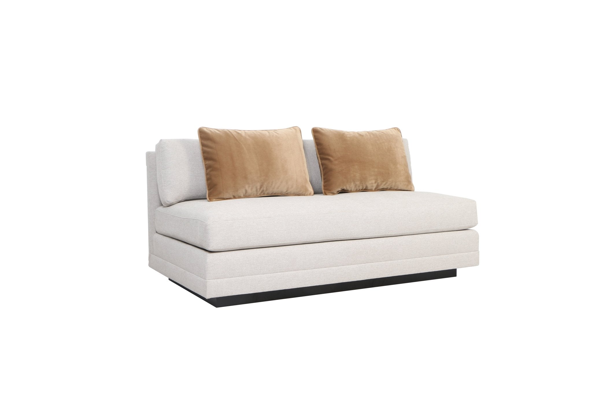 Layal Chic Gold Armless Loveseat