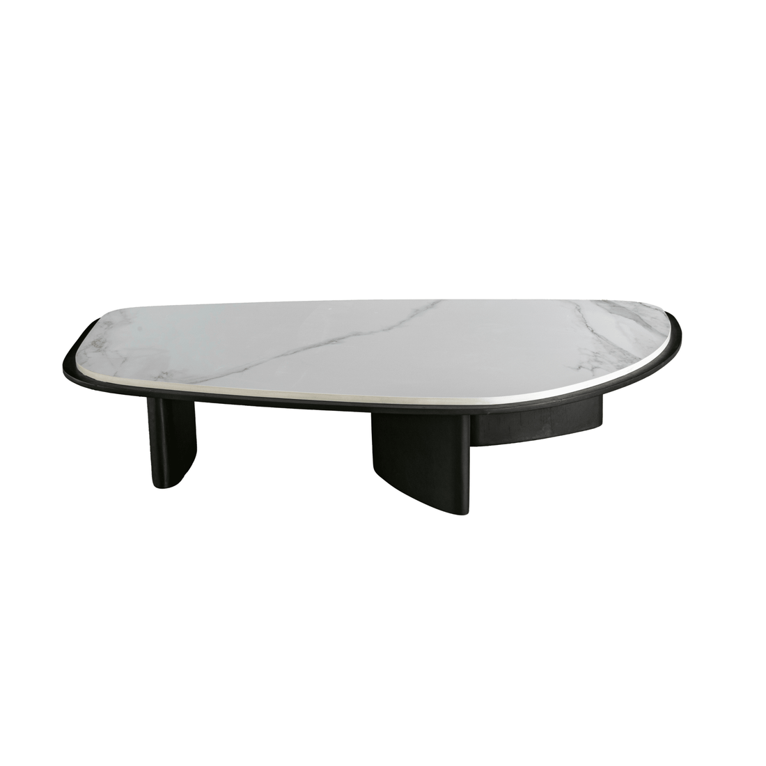 Leaner Black &amp; White Left Side Coffee Table W140