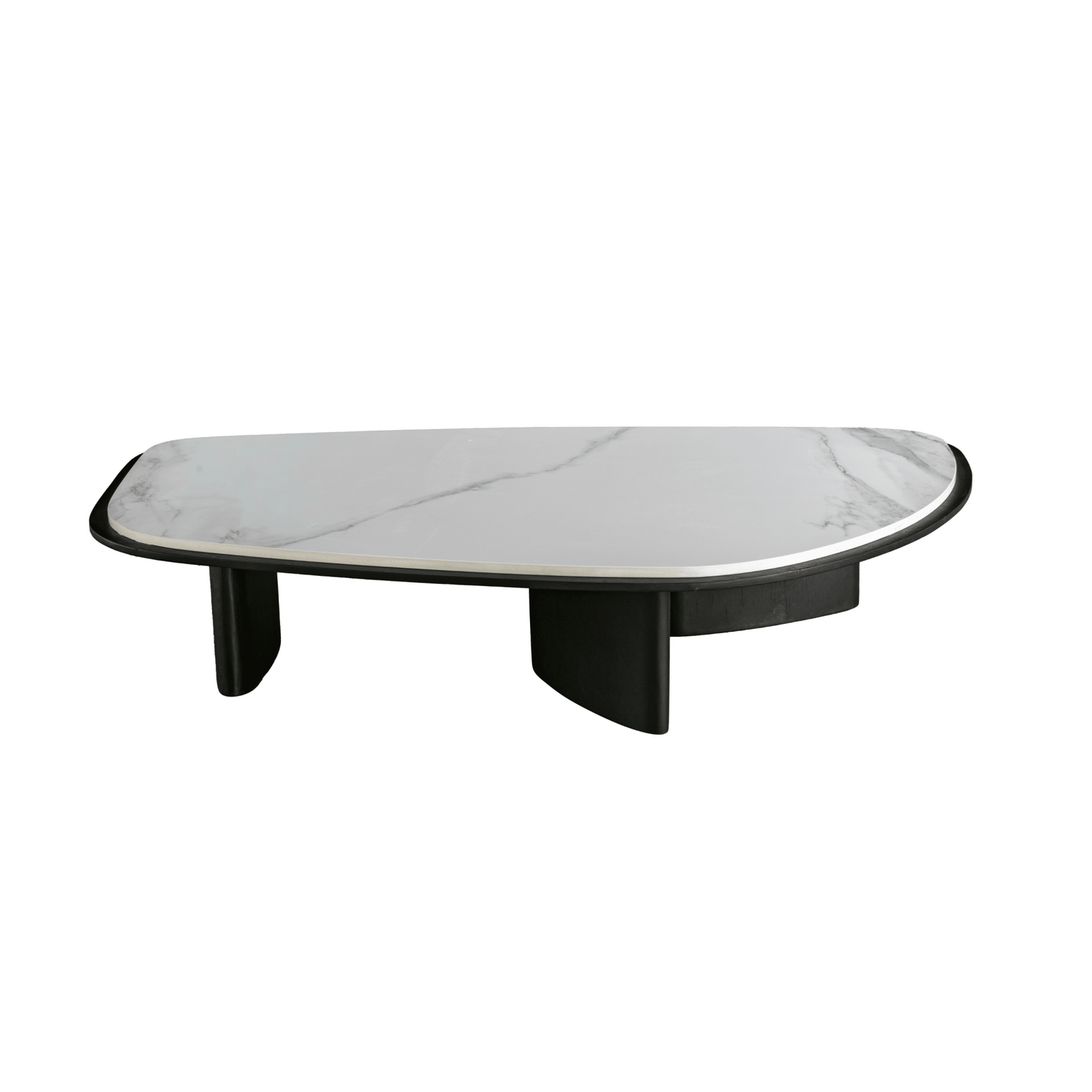 Leaner Black &amp; White Left Side Coffee Table W140