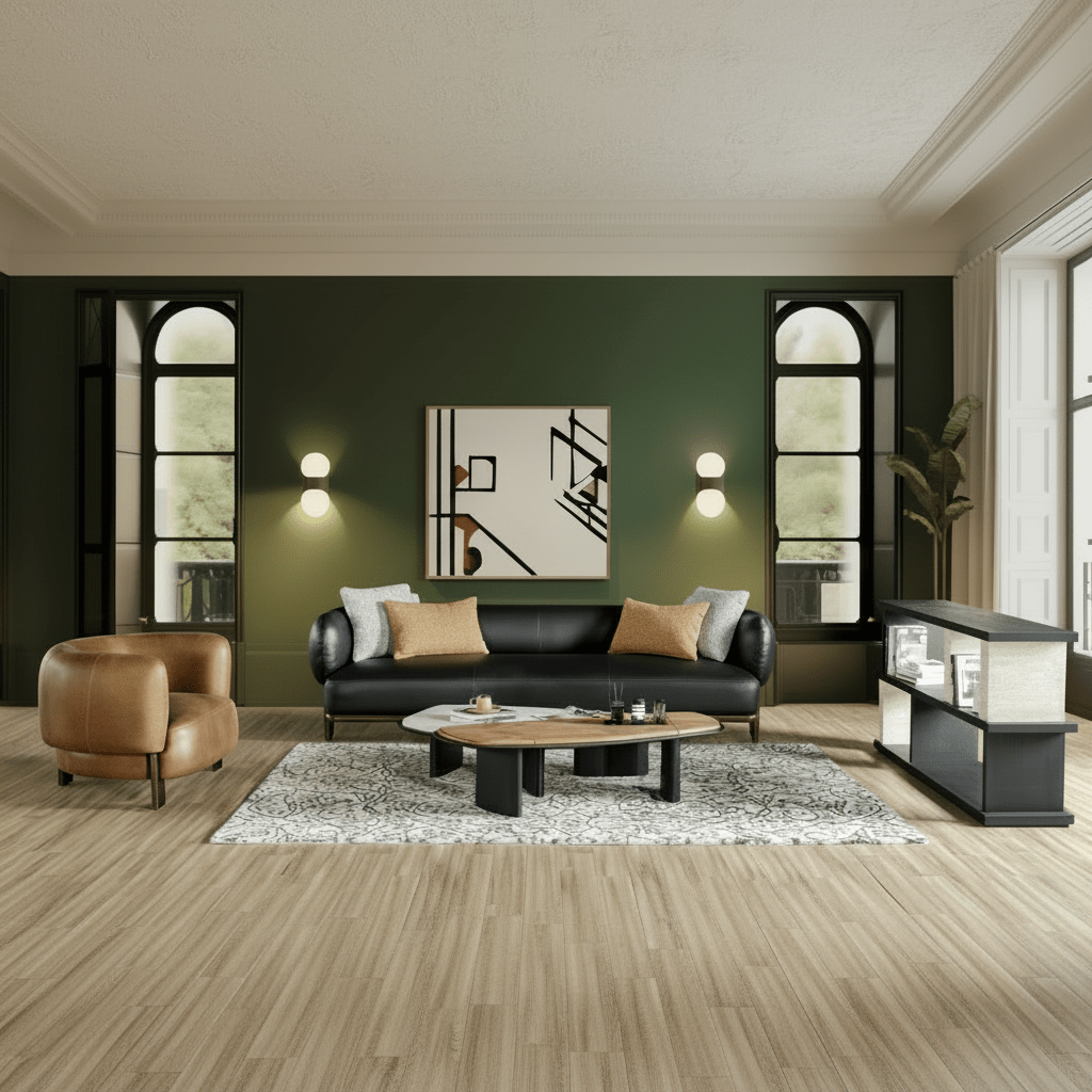 Leaner Black &amp; White Left Side Coffee Table W140