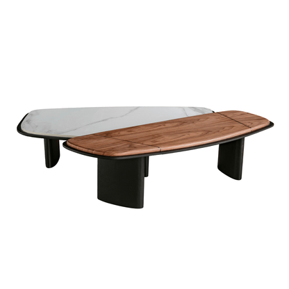 Leaner Brown &amp; Balck Right Side Coffee Table W141