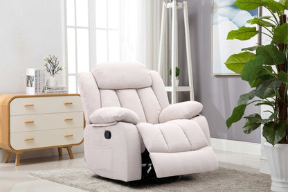 Lena Beige Swivel Recliner with Glider
