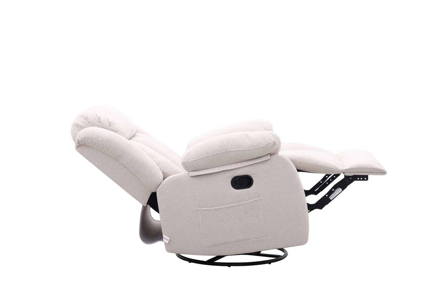 Lena Beige Swivel Recliner with Glider