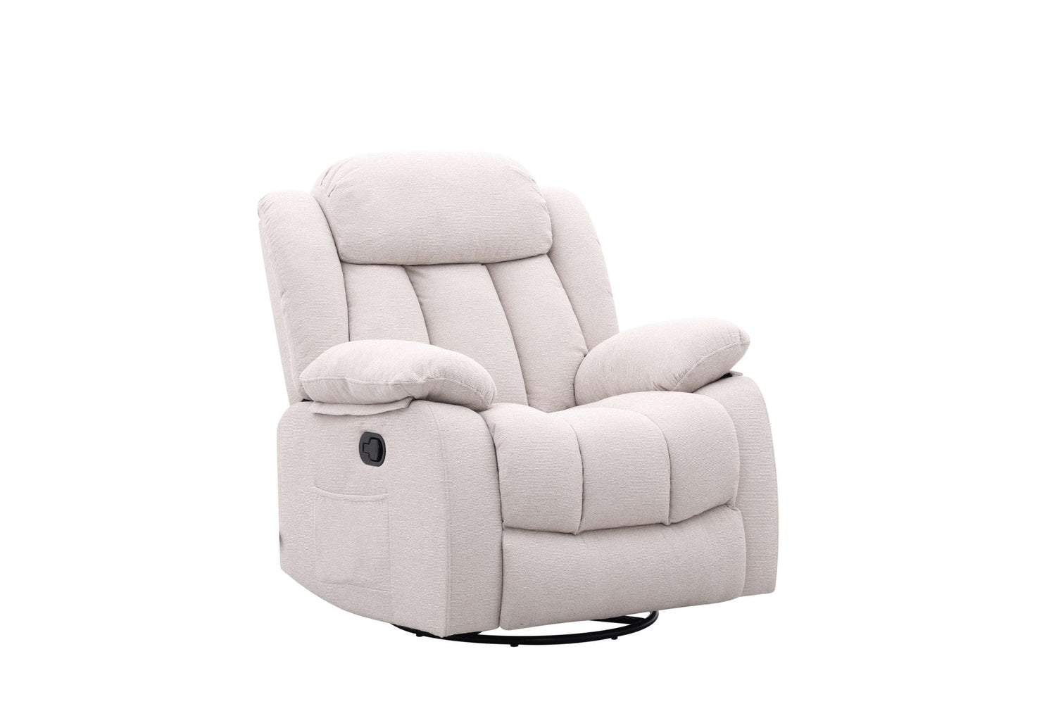 Lena Beige Swivel Recliner with Glider