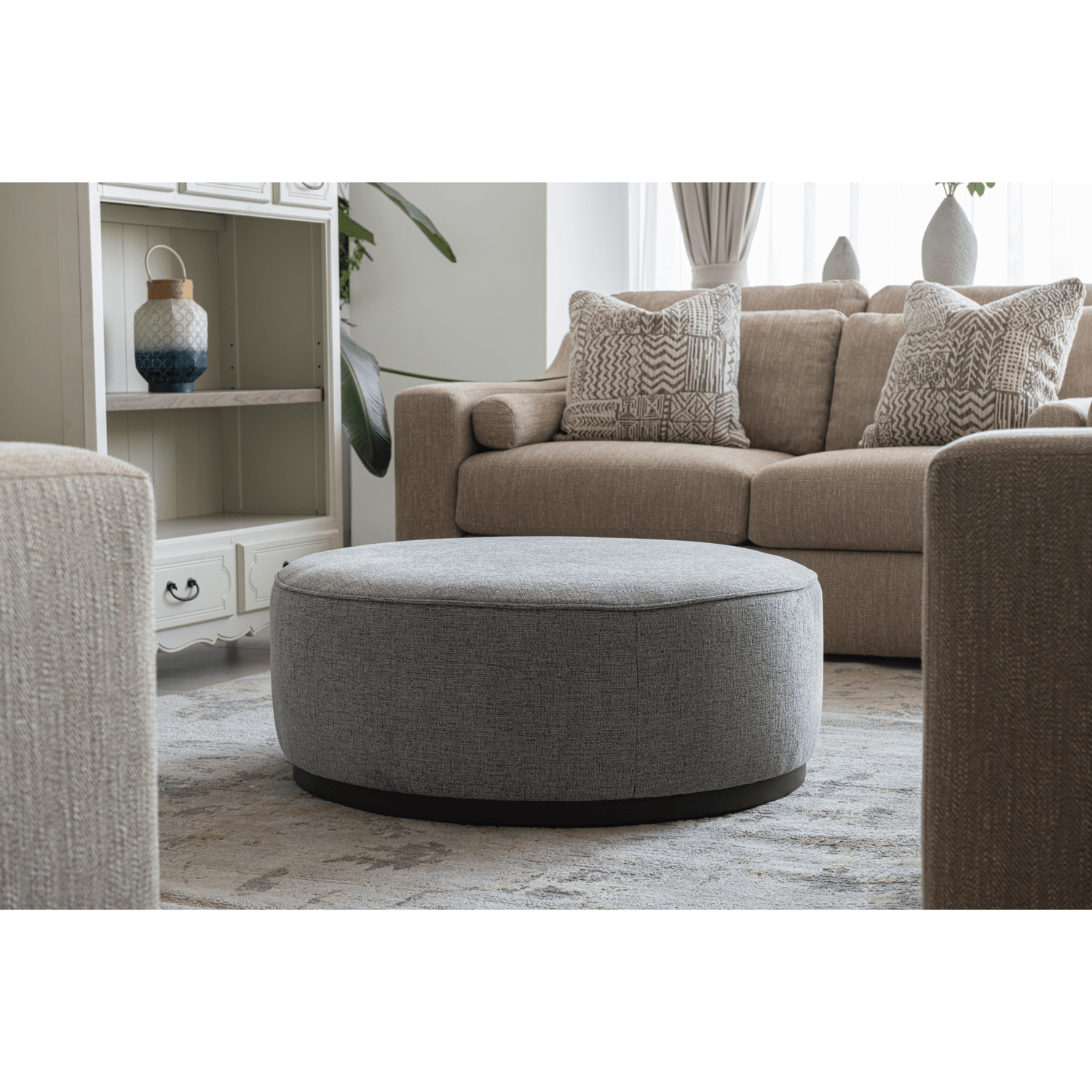 Linen Ottoman W91xH36cm