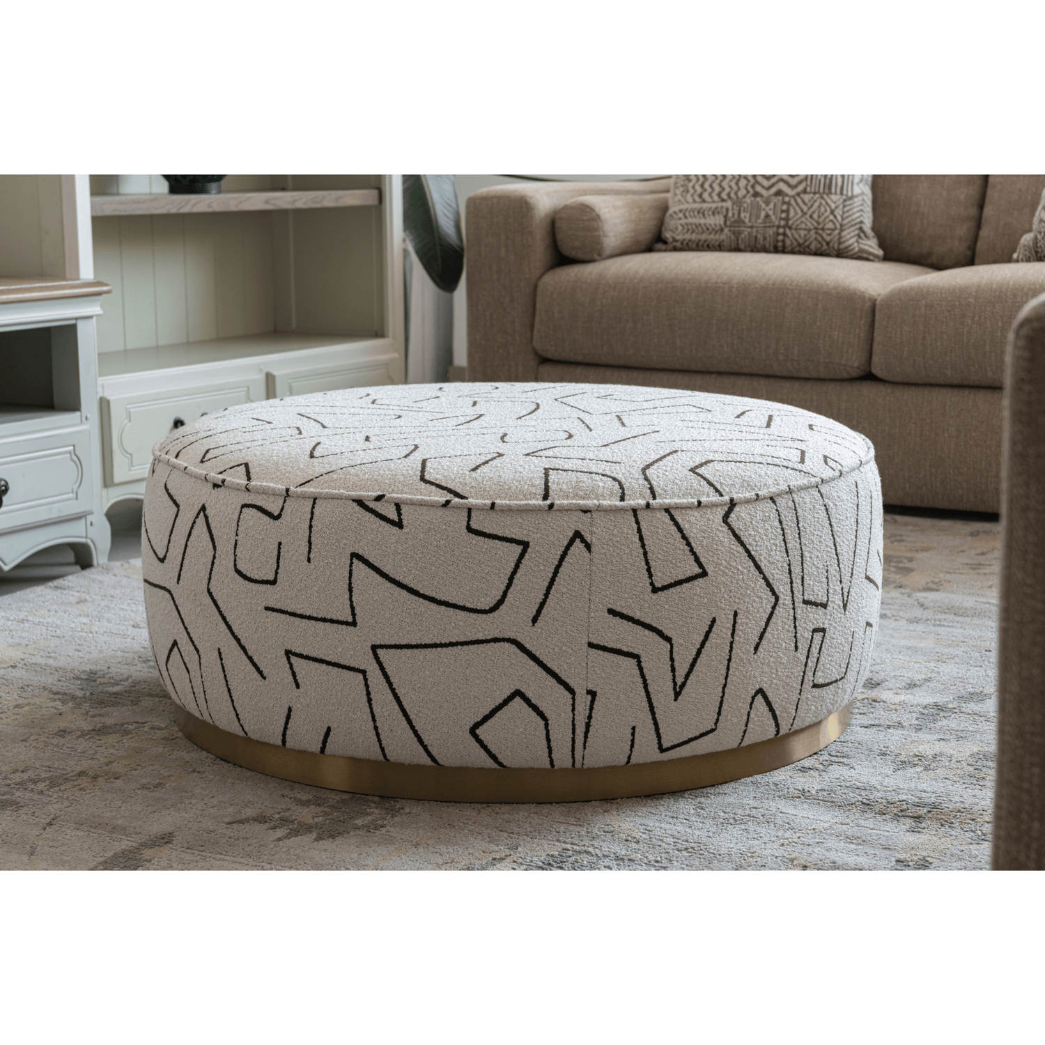 Linen Ottoman W91xH36cm