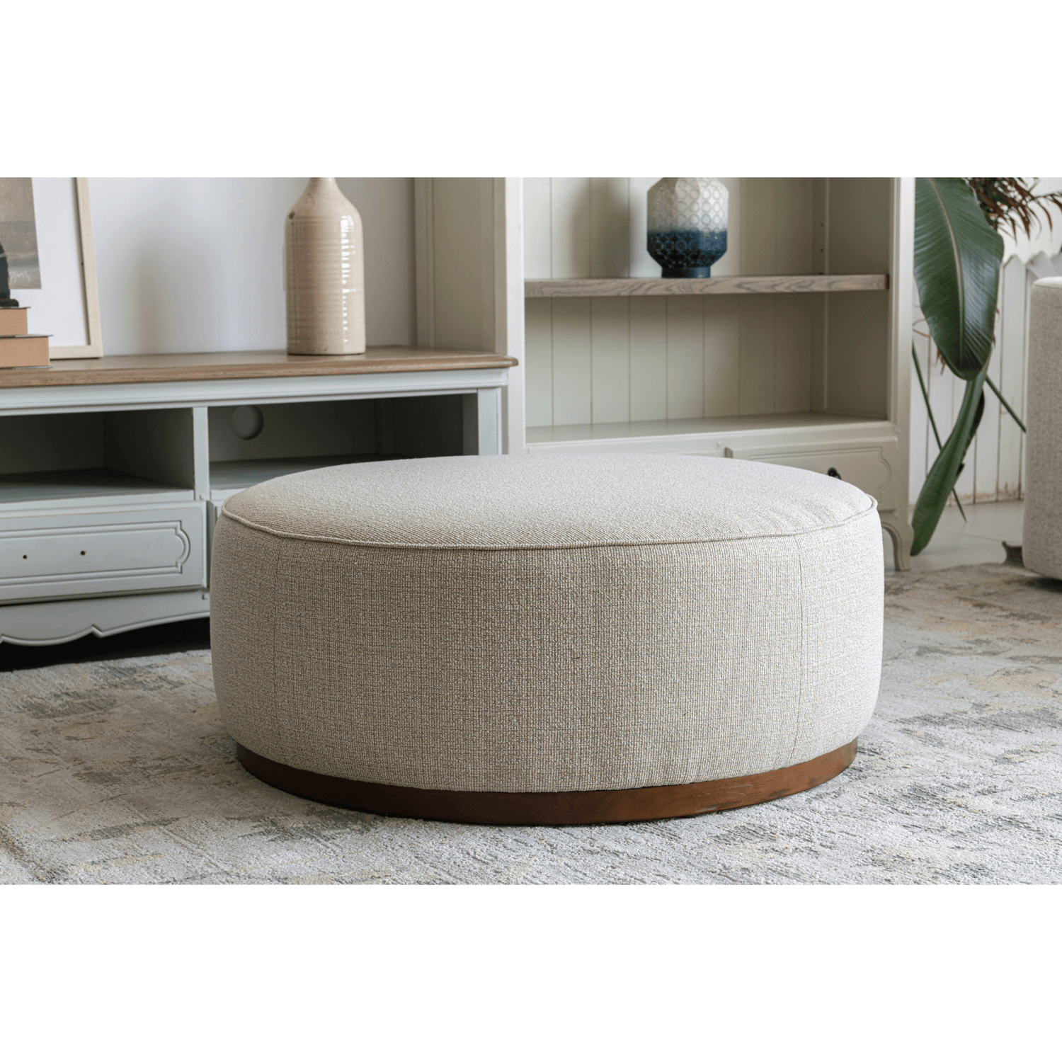 Linen Ottoman W91xH36cm